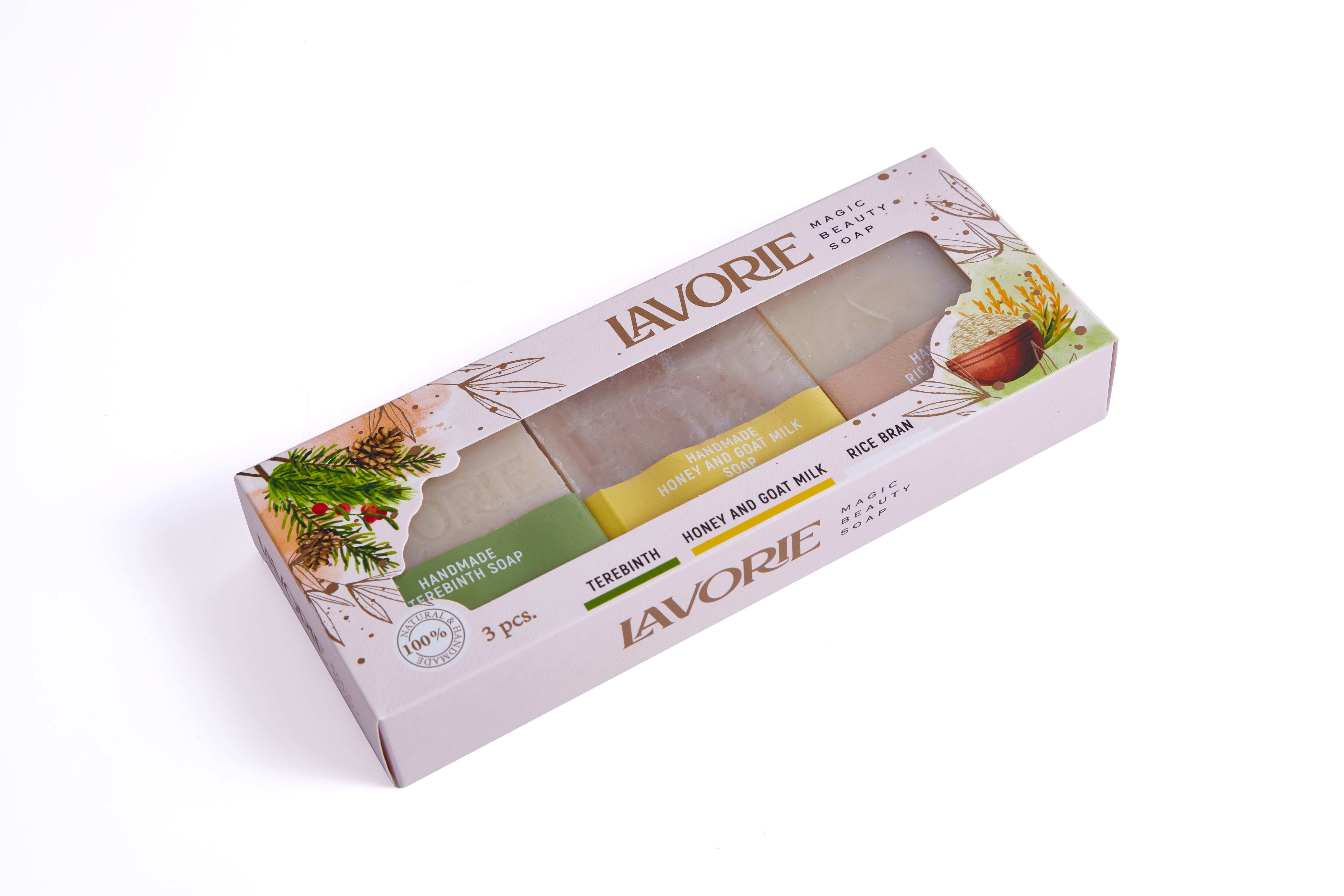 LAVORIE TEREBINTH & GOAT MILK WITH HONEY & RICE BRAN SOAP